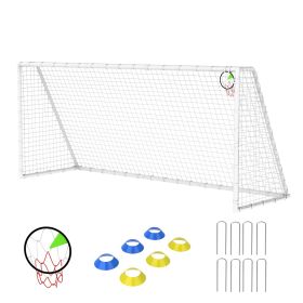 7X16FT Soccer Goal for Backyard Kids Portable Soccer Net with High-Strength Nets