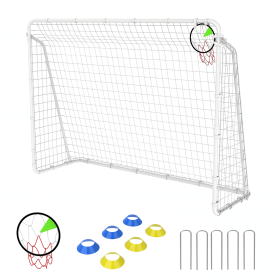 6X8FT Soccer Goal for Backyard Kids Portable Soccer Net with High-Strength Nets