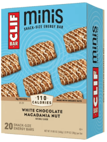 CLIF BAR Minis - White Chocolate Macadamia Nut Flavor - Made with Organic Oats - 4g Protein - Non-GMO - Plant Based - Snack-Size Energy Bars - 0.99 oz