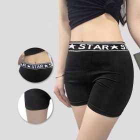 Women's High Waist Letter Print Shorts ��� Stretchy Gym, Dance & Yoga Hot Pants