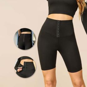 High-Waisted Tummy Control Button Shorts ��� 2-in-1 Shapewear & Outerwear Yoga Biker Shorts for Women