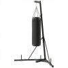 Punching Bag with Stand for Adults, 72.8"-90.9" Height Adjustable Freestanding Boxing Stand with Canvas Sandbag, Black