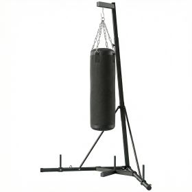 Punching Bag with Stand for Adults, 72.8"-90.9" Height Adjustable Freestanding Boxing Stand with Canvas Sandbag, Black