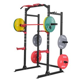 Power Cage Power Rack, Multifunctional Barbell Squat Rack with Adjustable Height