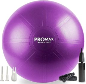 PRO MAX Workout Exercise Ball for Fitness, Yoga, Balance, Stability, or Birth Ball for Pregnancy and Labor