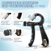 Grip Trainer Kit: Adjustable Hand Gripper,Finger/Hand Exercisers,Stress Ball & Forearm Ring for Muscle Build & Injury Rcvry