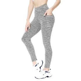 TIK Tok Leggings Women Butt Lifting High Waist Yoga Pants Pocket Grey XXL
