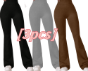 3pcs High-Waisted Flare Sharkskin Leggings ��� Slim Fit, Lightweight & Sculpting Yoga Pants