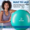 Pilates Exercise Ball - Multiple Sizes Gym Grade Balance Ball for Fitness, Yoga, Workout, Pregnancy & Physical Therapy