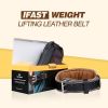 L Size Weight Lifting Belt, Leather Weight Lifting Belt for Men and Women with 4 inch Padded Lumbar Support Belt for Weightlifting Deadlift
