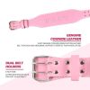 L Size Weight Lifting Belt, Leather Weight Lifting Belt with 4 inch Padded Lumbar Support Belt for Weightlifting Deadlift, Cross Training
