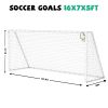 7X16FT Soccer Goal for Backyard Kids Portable Soccer Net with High-Strength Nets