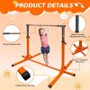 Gymnastics Bar for Kids, Adjustable Height Gym Bar, Junior Training Kip Bar for Home, Built for kids 3+ Years Yellow