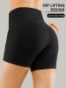 Plus Size Yoga Biker Shorts with Pockets ��� High Waist, Tummy Control Gym Leggings