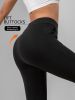 4pcs High-Waisted Flare Sharkskin Leggings ��� Slim Fit, Lightweight & Sculpting Yoga Pants