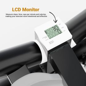 Adjustable Mini Steppers for Exercise Portable Stair Steppers with Ultra Quiet Design Resistance Bands Twist Motion Hydraulic Fitness Stair Climber fo