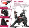 Murtisol Indoor Cycling Stationary Bike,Exercise Bike with Adjustable Seat,Belt Drive,LCD Display,28.7 LBS Cast Iron flywheel Flywheel