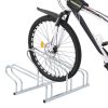 Bicycle Stand for 3 Bikes Floor Freestanding Galvanized Steel