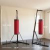 Punching Bag with Stand for Adults, 72.8"-90.9" Height Adjustable Freestanding Boxing Stand with Canvas Sandbag, Red