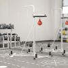 2 in 1 Punching Bag Stand, Adjustable Height Heavy Bag Stand with Weighted Base and Speed Bag, Freestanding for Home Gym