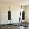 Punching Bag with Stand for Adults, 72.8"-90.9" Height Adjustable Freestanding Boxing Stand with Canvas Sandbag, Black