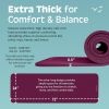 Retrospec Solana Yoga Mat Thick 1/2in Non-Slip Workout Mat with Nylon Strap - 72x24in Exercise Mat for Pilates, Stretching & Fitness - BPA Free