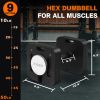 Adjustable Single Dummbbell Or Dumbbells Single Single 50LB Square Dumbbell 9 in 1 Free Weights for Multiweight Options Quick-Lock Adjustable