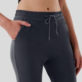 Pull Rope Pocket Flared Pants (Option: Grey-S)