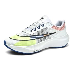 New men's running shoes trend fashion everything men's sports shoes casual shoes tide shoes large size shoes (Color: White blue, size: 44)