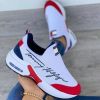New Women Fashion Running Sneakers Platform Solid Color Flats Ladies Shoes Casual Breathable Wedge Heel Women Walking Sneaker