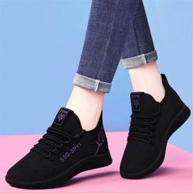Women's Breathable Non-slip Platform Fashion 2022 Autumn New Casual Shoes Korean Running Shoes Black Sneakers shoes for women (Shoe Size: 40, Color: 551purple)