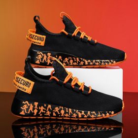 New Women Fashion Running Sneakers Platform Solid Color Flats Ladies Shoes Casual Breathable Wedge Heel Women Walking Sneaker (Shoe Size: 38, Color: G183-1-Black orange)