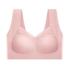 Posture Correcting Bra for Seniors, Anti Sagging Bras (Color: pink, size: 5XL)