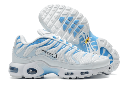 TN cushioned fashion sports running shoes for men (colour: white-blue, size: 40)