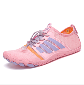 New couple fitness sneakers beach swimming shoes multifunctional outdoor shoes (Color: pink, size: 38)
