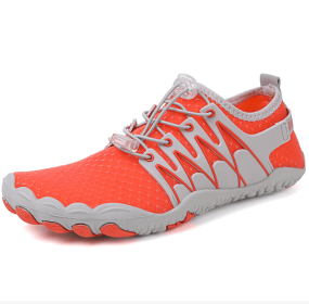 New couple fitness sneakers outdoor beach swimming shoes men's and women's outdoor fitness shoes (Color: orange, size: 46)
