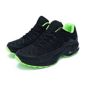 Men's shoes spring and autumn new all-palm air cushion running sneakers all-match trend men's platform casual shoes (Color: green, size: 39)
