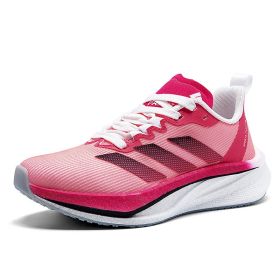 Summer new couple carbon plate sports shoes Breathable running sports shoes fashion men's and women's sports shoes (Color: pink, size: 38)