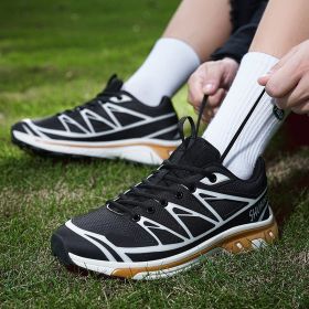 New men's outdoor mountaineering sneakers running shoes Fashion trend sneakers (Color: Black, size: 40)