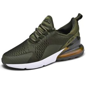 Mens Air Sports Running Shoes Breathable Sneakers Universal All Year Women Shoes Max 270 (Color: green, size: 44)