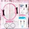 Pilates Ring Fitness Circle for Women - 15 Inch Magic Fitness Circle for Toning Inner & Outer Thighs, Bonus Pilates Equipment Thigh Master Guide.