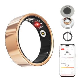Smart Ring Health Tracker - Fitness Sleep Heart Rate Blood Oxygen Tracker Smart Ring For Men And Women (size: 7#)