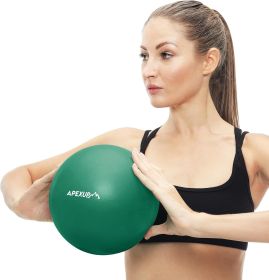 Yoga Ball Exercise Ball Anti Slip Heavy Duty for Fitness, Balance & Core Workout (Color: Dark Green)