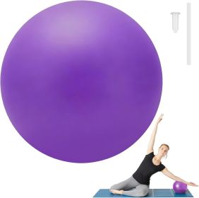Small Pilates Ball 9 Inch Small Exercise Ball Workout Yoga Balls for Gym Yoga, Core Training, Fitness, Workout, Stability, Improves Balance (Color: Purple)