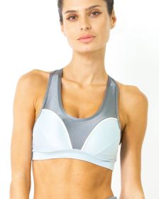 Copacabana Flex-Fit Racerback Sports Bra - Zinc (Color: Zinc, size: medium)