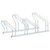 Bicycle Stand for 4 Bikes Floor Freestanding Galvanized Steel