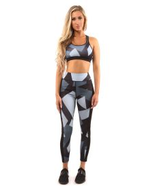 Bondi Set - Leggings & Sports Bra - Black/Grey (size: large)