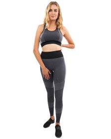 Arleta Seamless Leggings & Sports Bra - Black (size: small)