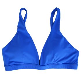 1Pc/3Pcs Women Deep V-Neck Sports Bras U-Shaped Back Sport Bras Padded Strappy Crop Open Back Low Impact Bras Sexy Fitness Tank Tops with Removable Pa (Color: Blue, size: M)