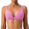 1Pc/3Pcs Women Deep V-Neck Sports Bras U-Shaped Back Sport Bras Padded Strappy Crop Open Back Low Impact Bras Sexy Fitness Tank Tops with Removable Pa